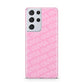 Personalised Pink Diagonal Name Samsung S21 Ultra Case