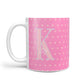 Personalised Pink Dots 10oz Mug Alternative Image 1