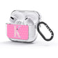Personalised Pink Dots AirPods Glitter Case 3rd Gen Side Image