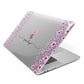 Personalised Pink Floral Apple MacBook Case Side View