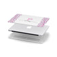Personalised Pink Floral Apple MacBook Case in Detail