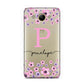 Personalised Pink Floral Huawei Y3 2017