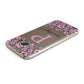 Personalised Pink Floral Samsung Galaxy Case Top Cutout