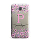 Personalised Pink Floral Samsung Galaxy J7 Case