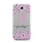 Personalised Pink Floral Samsung Galaxy S4 Mini Case