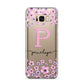 Personalised Pink Floral Samsung Galaxy S8 Plus Case