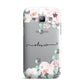 Personalised Pink Flower Name Samsung Galaxy J1 2015 Case
