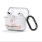 Personalised Pink Flowers AirPods Clear Case 3rd Gen Side Image