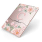 Personalised Pink Flowers Apple iPad Case on Rose Gold iPad Side View