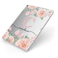 Personalised Pink Flowers Apple iPad Case on Silver iPad Side View
