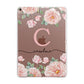 Personalised Pink Flowers Apple iPad Rose Gold Case