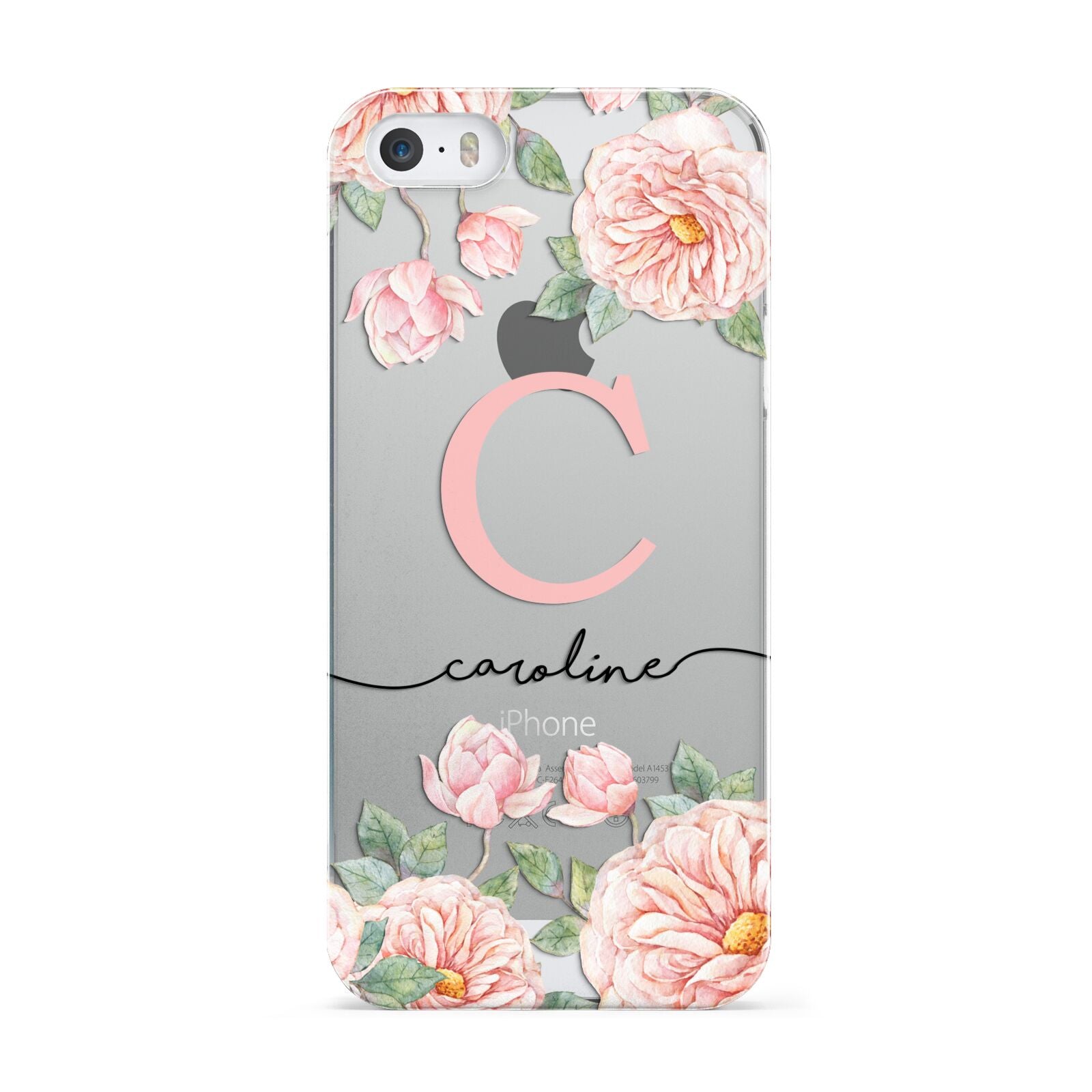 Personalised Pink Flowers Apple iPhone 5 Case