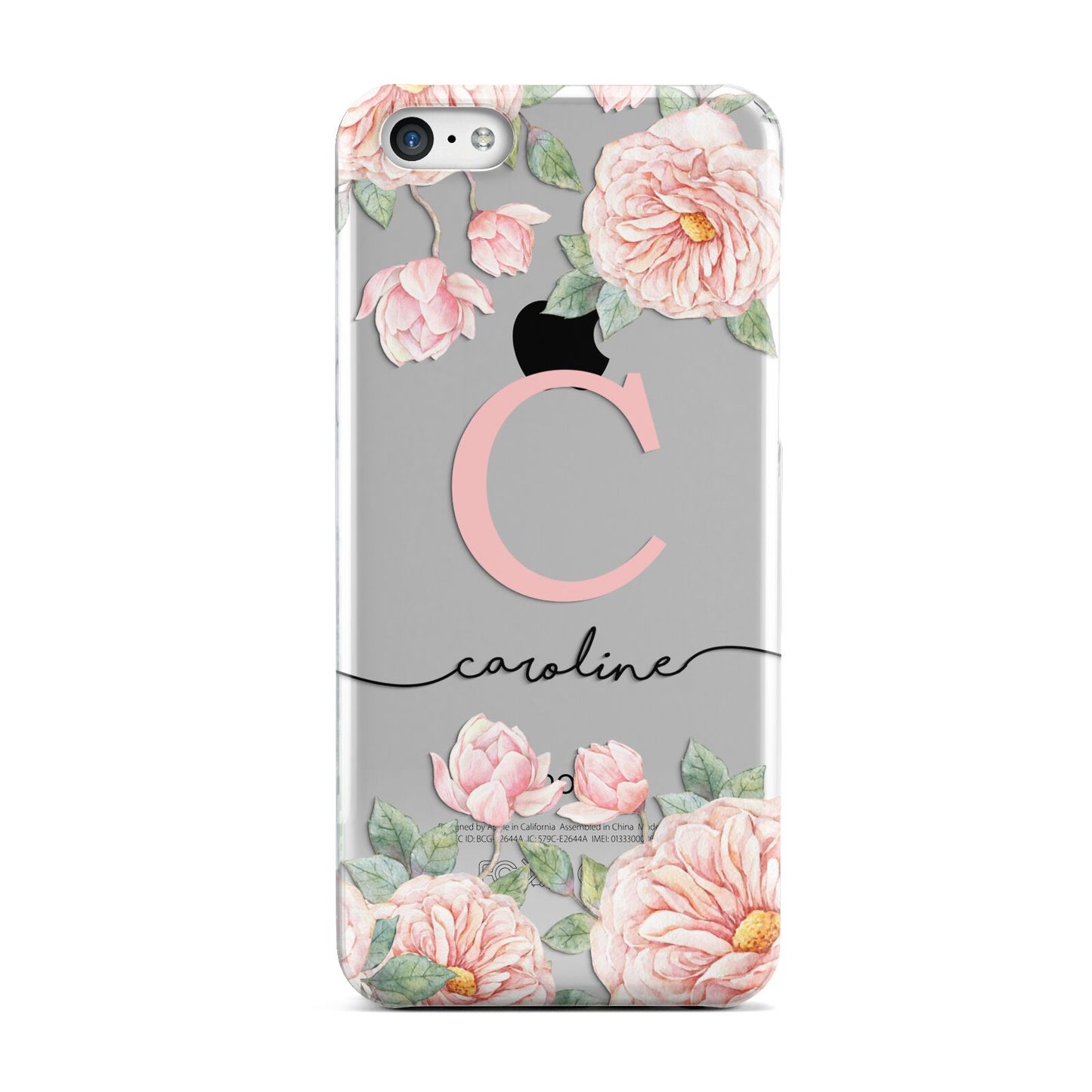 Personalised Pink Flowers Apple iPhone 5c Case