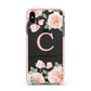 Personalised Pink Flowers Apple iPhone Xs Max Impact Case Pink Edge on Black Phone