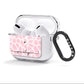 Personalised Pink Giraffe Print AirPods Clear Case 3rd Gen Side Image