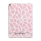 Personalised Pink Giraffe Print Apple iPad Rose Gold Case