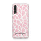 Personalised Pink Giraffe Print Huawei P20 Pro Phone Case