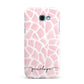 Personalised Pink Giraffe Print Samsung Galaxy A7 2017 Case