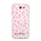 Personalised Pink Giraffe Print Samsung Galaxy J7 2017 Case