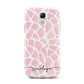 Personalised Pink Giraffe Print Samsung Galaxy S4 Mini Case