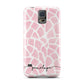 Personalised Pink Giraffe Print Samsung Galaxy S5 Case
