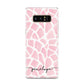 Personalised Pink Giraffe Print Samsung Galaxy S8 Case