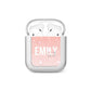 Personalised Pink Glitter Fade Text AirPods Case