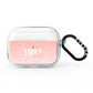 Personalised Pink Glitter Fade Text AirPods Pro Clear Case