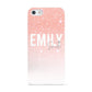 Personalised Pink Glitter Fade Text Apple iPhone 5 Case
