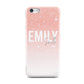Personalised Pink Glitter Fade Text Apple iPhone 5c Case