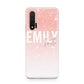 Personalised Pink Glitter Fade Text Huawei Nova 6 Phone Case