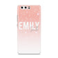 Personalised Pink Glitter Fade Text Huawei P10 Phone Case