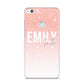 Personalised Pink Glitter Fade Text Huawei P8 Lite Case
