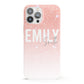 Personalised Pink Glitter Fade Text iPhone 13 Pro Max Full Wrap 3D Snap Case