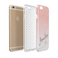 Personalised Pink Glitter Fade with Black Text Apple iPhone 6 3D Tough Case Expanded view