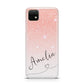 Personalised Pink Glitter Fade with Black Text Huawei Enjoy 20 Phone Case