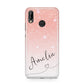 Personalised Pink Glitter Fade with Black Text Huawei P20 Lite Phone Case
