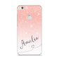 Personalised Pink Glitter Fade with Black Text Huawei P8 Lite Case