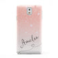 Personalised Pink Glitter Fade with Black Text Samsung Galaxy Note 3 Case