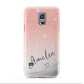 Personalised Pink Glitter Fade with Black Text Samsung Galaxy S5 Mini Case