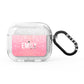 Personalised Pink Glitter White Name AirPods Glitter Case 3rd Gen