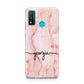 Personalised Pink Gold Agate Handwriting Text Huawei P Smart 2020