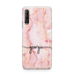Personalised Pink Gold Agate Handwriting Text Huawei P Smart Pro 2019