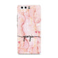 Personalised Pink Gold Agate Handwriting Text Huawei P10 Phone Case