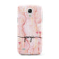Personalised Pink Gold Agate Handwriting Text Samsung Galaxy S4 Mini Case