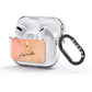 Personalised Pink Gold Cheetah AirPods Glitter Case 3rd Gen Side Image