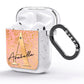 Personalised Pink Gold Cheetah AirPods Glitter Case Side Image
