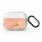 Personalised Pink Gold Cheetah AirPods Pro Glitter Case