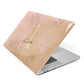 Personalised Pink Gold Cheetah Apple MacBook Case Side View