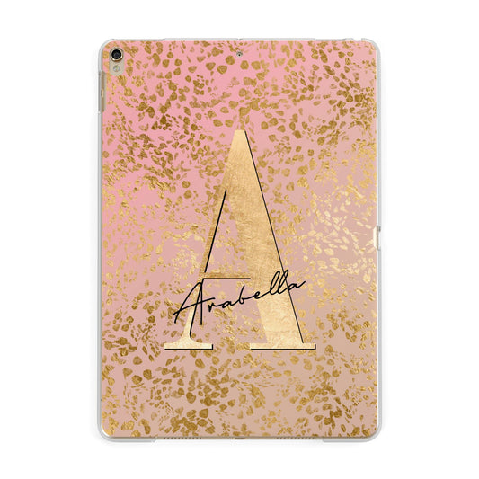 Personalised Pink Gold Cheetah Apple iPad Gold Case